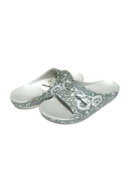 OOFOS Ooahh Sport Recovery Slide Mens 12 Womens 14 Sandal Cosmic Gray Watercamo